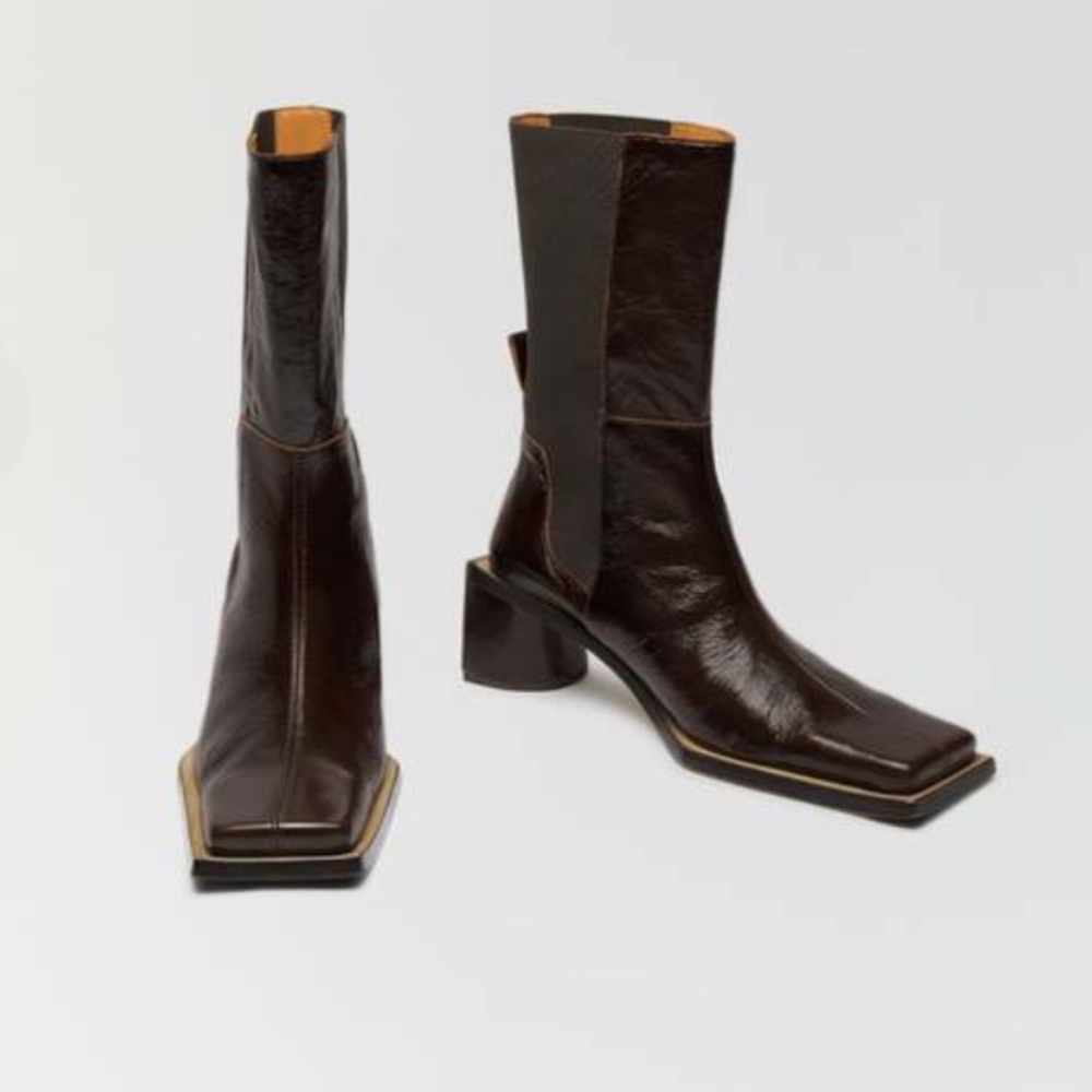 Miista Minnie calf boots in brown size 41